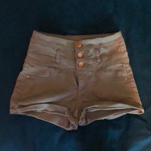 Gray High Waisted Shorts